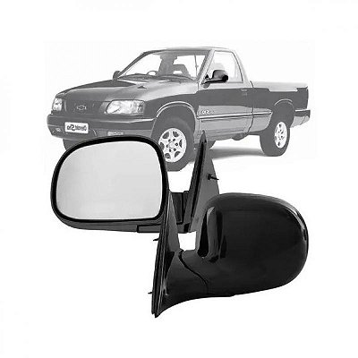 Retrovisor externo s10 chevrolet de 1995 a 2011 lado esquerdo fixo