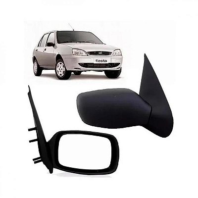 Retrovisor fiesta ford de 1996 a 2002 lado esquerdo externo fixo para duas e quatro portas