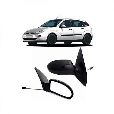 Retrovisor externo focus ford de 1998 a 2008 lado direito verde escuro com controle manual