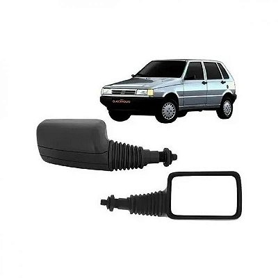 Retrovisor externo uno fiat de 1994 a 1996 lado esquerdo verde escuro com controle manual smart duas e quatro portas