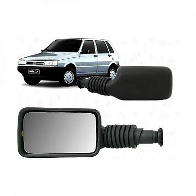 Retrovisor externo uno fiat de 1994 a 1995 lado direito verde escuro fixo elx