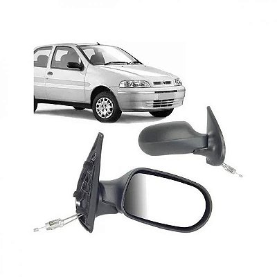 Retrovisor externo palio e siena fire fiat de 2001 a 2006 lado esquerdo verde escuro duas portas bicolor com controle manual