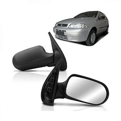 Retrovisor externo palio fire fiat de 2001 a 2006 lado esquerdo verde escuro duas portas bicolor para adaptação