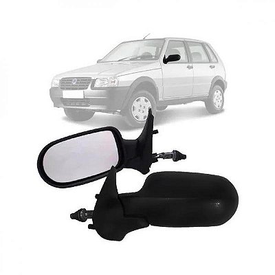 Retrovisor externo uno fiat de 2004 a 2013 lado esquerdo verde escuro fire flex quatro portas adaptação