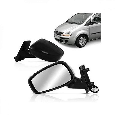 Retrovisor externo idea fiat de 2005 a 2010 lado esquerdo verde escuro elétrico