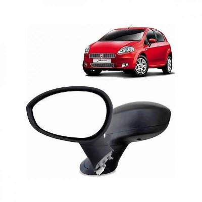 Retrovisor externo punto fiat de 2007 a 2012 lado direito verde escuro elétrico