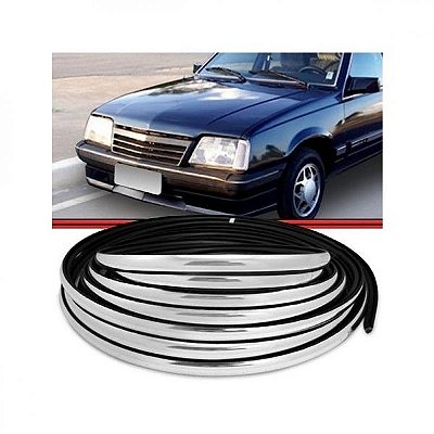 Friso para para choque monza chevrolet de 1988 a 1990 cromado de encaixe com 6 metros