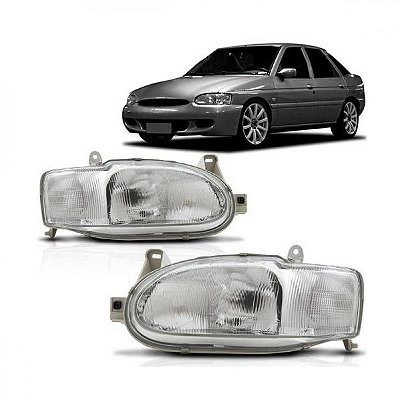 Farol escort ford de 1997 a 2002 lado esquerdo cinza