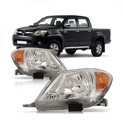 Farol hilux toyota de 2005 a 2008 lado esquerdo âmbar picape
