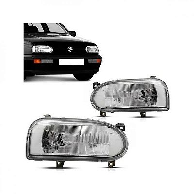 Farol golf volkswagen de 1995 a 1998 lado direito foco simples alemão