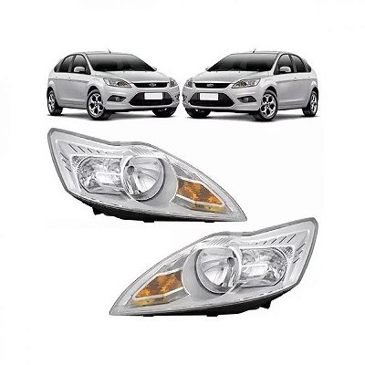 Farol focus ford de 2009 a 2013 lado esquerdo elétrico com motor sem projetor