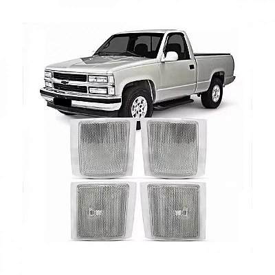 Kit pisca silverado chevrolet de 1993 a 2004 ao lado do farol cristal
