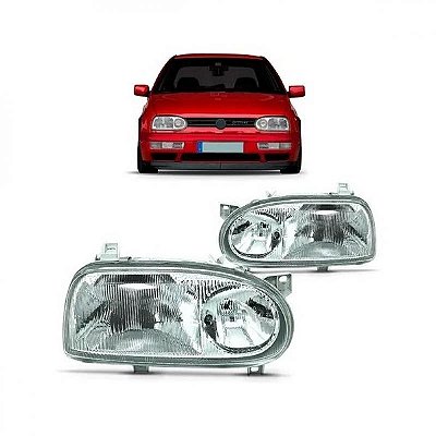 Farol golf volkswagen de 1995 a 1998 lado direito alemão gti e glx foco duplo