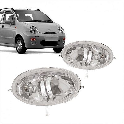 Farol auxiliar qq chery de 2011 a 2016 lado direito com lâmpada H3 e acrílico