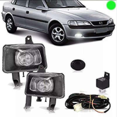 Kit farol auxiliar vectra chevrolet de 2000 a 2005 sem grade com botão universal