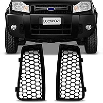 Grade para choque ecosport ford de 2008 a 2012 dianteiro lado direito carcaça preta