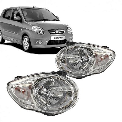 Farol picanto kia de 2008 a 2011 lado direito