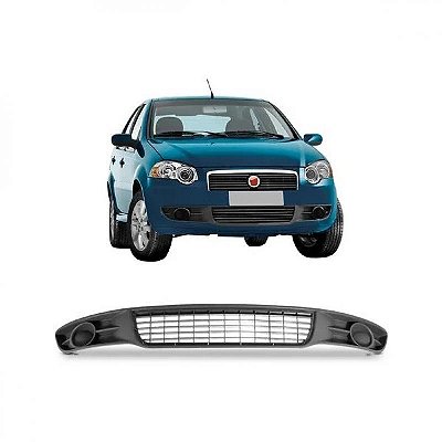 Grade para choque siena el fiat de 2008 a 2012 central cinza sem furo