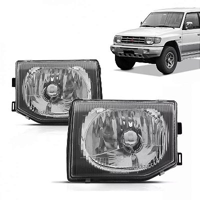 Farol pajero mitsubishi de 1998 a 2000 lado direito liso GLS
