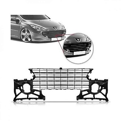 Grade para choque 307 peugeot de 2007 a 2012 dianteira central com encaixe para friso