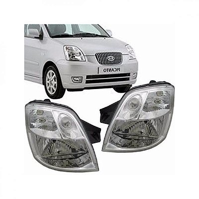 Farol picanto kia de 2006 a 2007 lado esquerdo