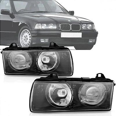 Farol série 3 bmw de 1991 a 1998 lado esquerdo sem mamica com auxiliar modelo ZKW