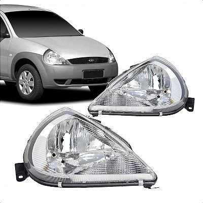 Farol ka ford de 1996 a 2007 lado esquerdo com pisca cristal