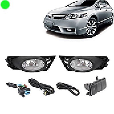 Kit farol auxiliar civic honda de 2009 a 2011 com grade