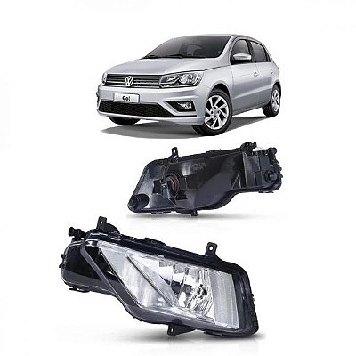 Farol auxiliar gol geração 8 volkswagen de 2018 a 2023 e saveiro geração 7 volkswagen de 2017 a 2023 lado direito todo cromado