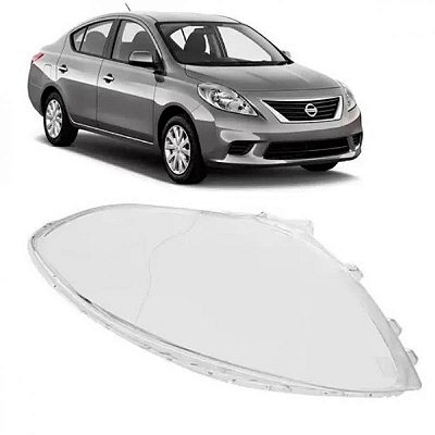Lente de farol versa nissan de 2011 a 2014 lado esquerdo