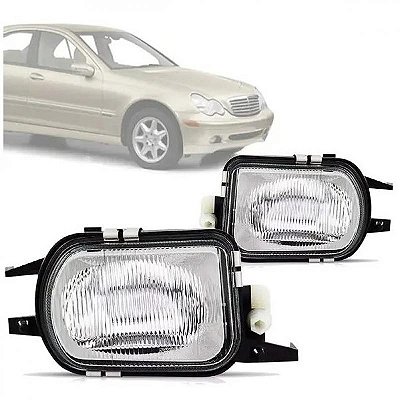 Farol auxiliar c180 mercedes benz de 2000 a 2002 lado direito lente raiada