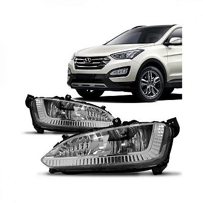 Farol auxiliar santa fe hyundai de 2014 a 2016 lado direito sem LED
