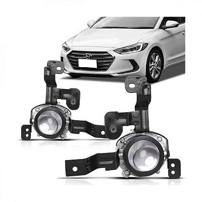Farol auxiliar elantra hyundai de 2017 a 2018 lado direito com suporte