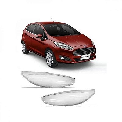 Lente de farol new fiesta ford de 2013 a 2019 lado esquerdo