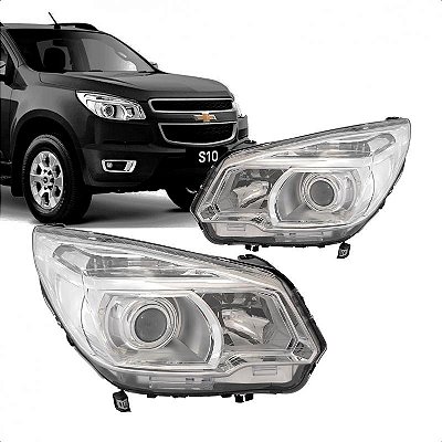 Farol s10 chevrolet de 2012 a 2016 lado direito elétrico com projetor