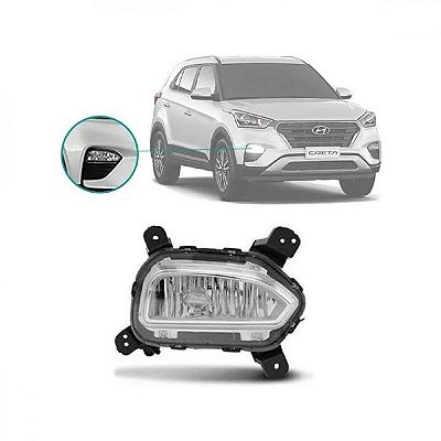 Farol creta hyundai de 2017 a 2019 lado direito auxiliar