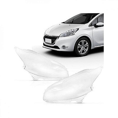 Lente de farol 208 peugeot de 2012 a 2016 lado esquerdo