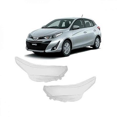 Lente de farol yaris toyota de 2018 a 2025 lado esquerdo