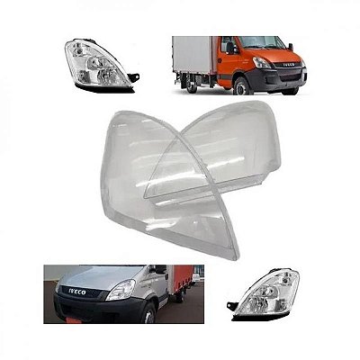 Lente de farol daily iveco de 2008 a 2020 lado direito