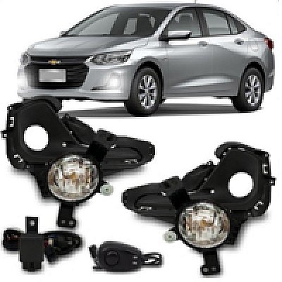 Kit farol auxiliar onix chevrolet de 2020 a 2025 com botão universal