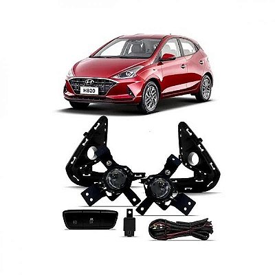 Kit farol auxiliar hb20 hyundai de 2020 a 2022