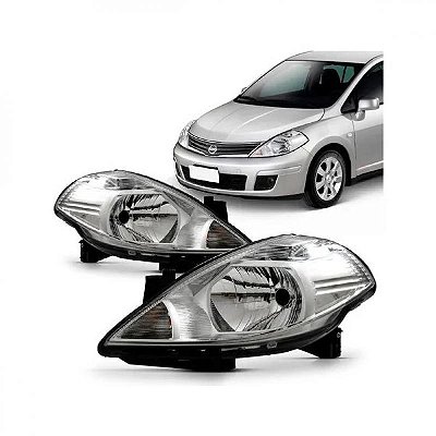 Farol pisca tiida nissan de 2007 a 2013 lado esquerdo cristal
