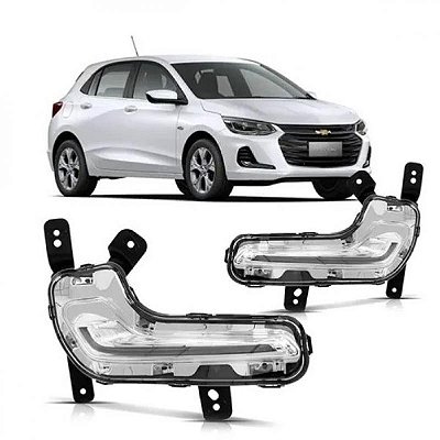 Farol auxiliar onix chevrolet de 2020 a 2025 lado direito LED com luz diurna DRL e dois fios