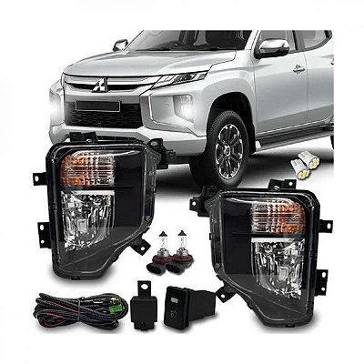 Kit de farol auxiliar l200 triton mitsubishi de 2021 a 2025 sem LED