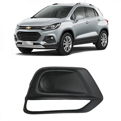 Moldura inferior para choque tracker chevrolet de 2017 a 2019 lado direito sem furo para farol auxiliar e com furo para luz diurna