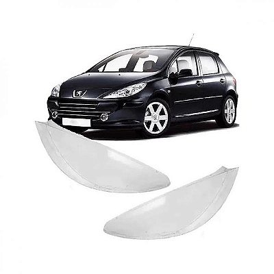 Lente de farol 307 peugeot de 2007 a 2012 lado direito