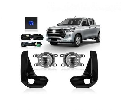 Kit de farol auxiliar hilux toyota de 2021 a 2025 picape