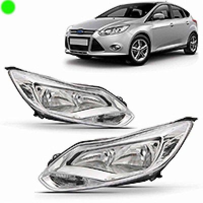 Farol focus ford de 2014 a 2015 lado esquerdo cromado elétrico com motor