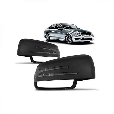Capa de retrovisor c180 e c200 mercedes benz de 2008 a 2014 lado direito com furo para pisca