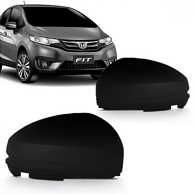 Capa de retrovisor externo fit honda de 2014 a 2021 e city e wrv honda de 2018 a 2021 lado esquerdo sem furo para pisca